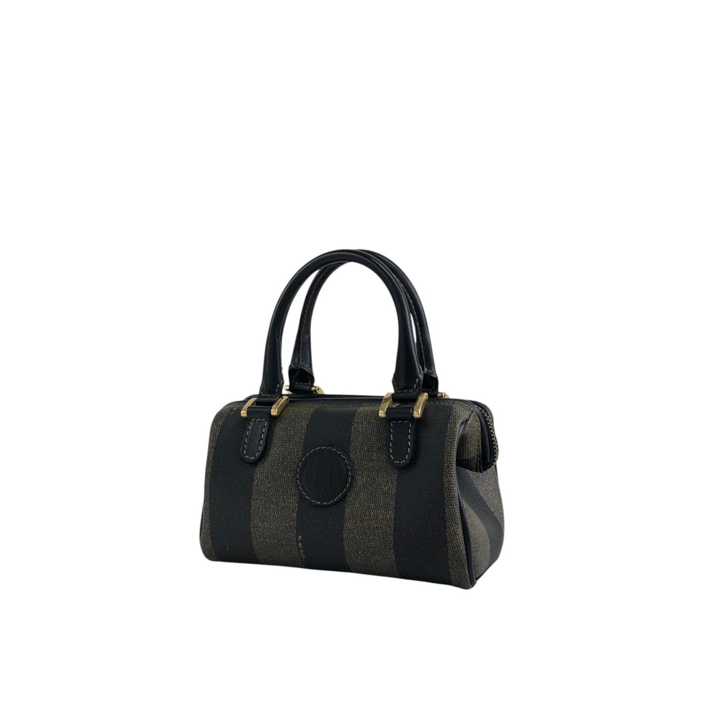 FENDI Pecan Logo Two-way Handbag Shoulder bag Brown Vintage bhyk7a