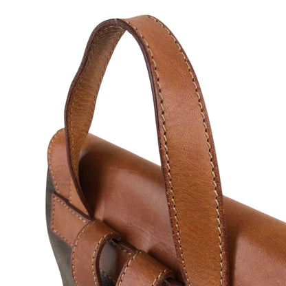 CELINE Macadam 圓形標誌吊飾背包棕色復古 idh7rg