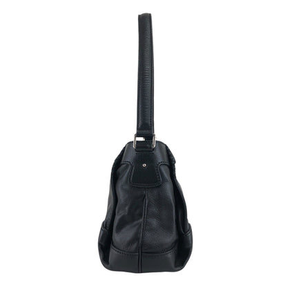 CELINE Logo Shoulder bag Hobobag Black Vintage b8ejp4