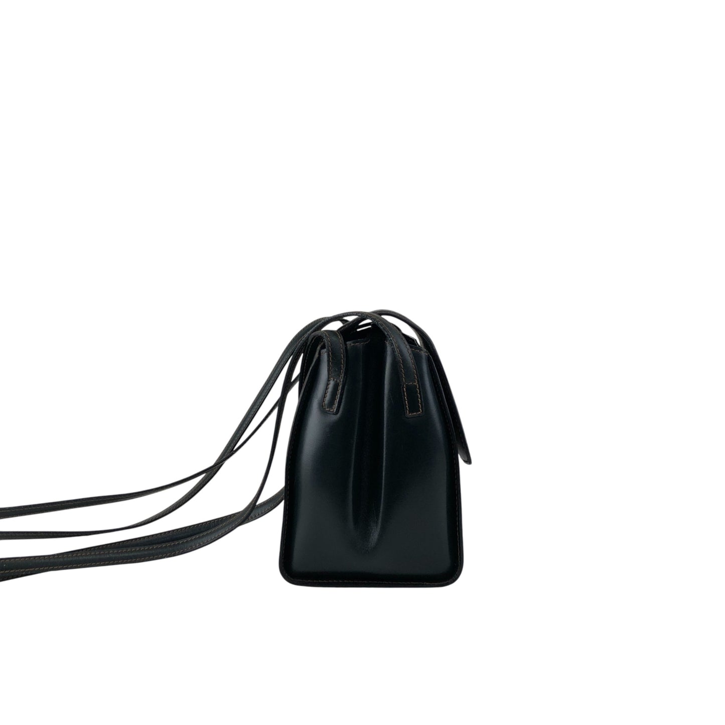 LOEWE Logo Embossed Shoulder bag Dark Green Vintage 583xh5