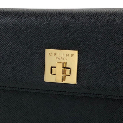 CELINE Turn Lock Shoulder bag Black Vintage ni6cxe