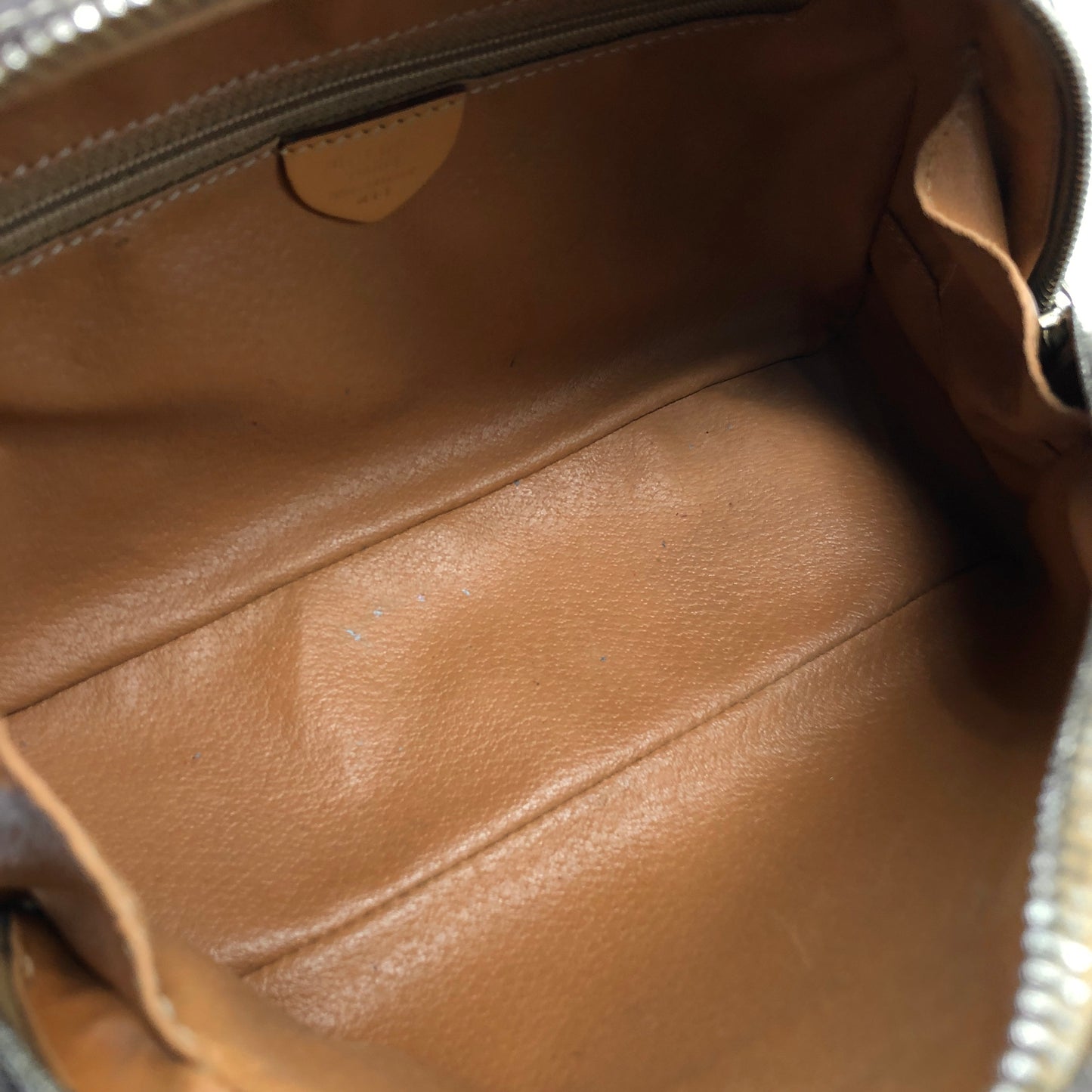 CELINE Macadam Blason Leather Two-way Handbag Shoulder bag Brown Vintage hzumnt