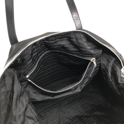 PRADA Tessuto Triangle Logo Padlock Totebag Black Vintage cfbs7r