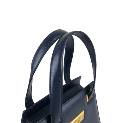 Christian Dior Logo Handbag Navy Vintage tx5uyv