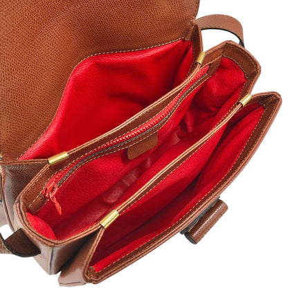 CELINE Turn Lock Shoulder bag Brown Vintage hdtdu2