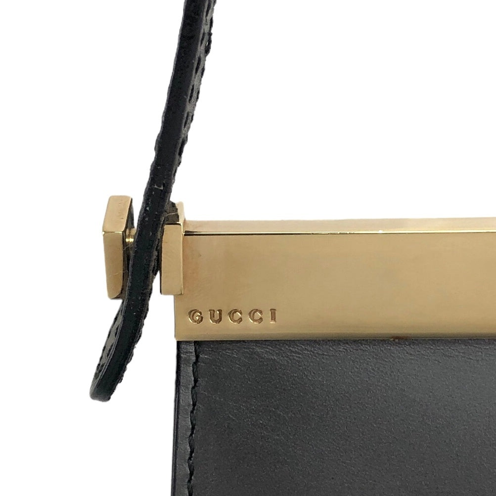 GUCCI Logo Handbag Black Vintage f7mxv6