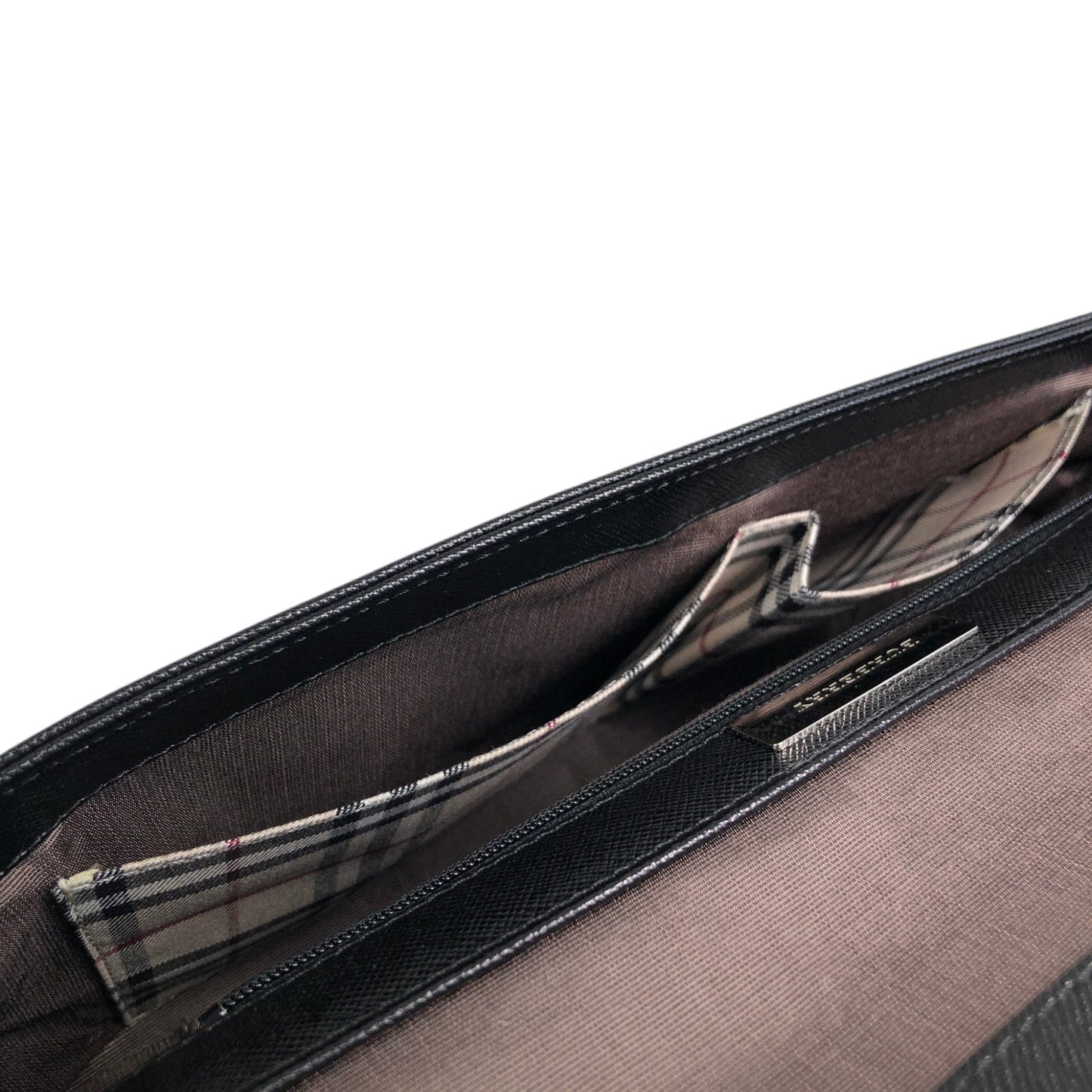 BURBERRY Logo Shoulder bag Black Vintage h4dw5e