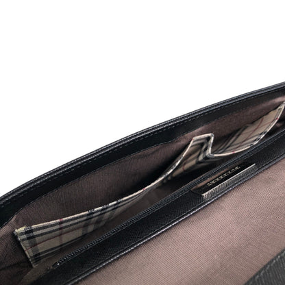 BURBERRY Logo Shoulder bag Black Vintage h4dw5e