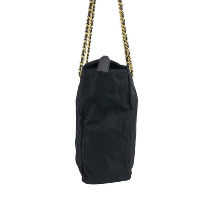 PRADA Triangle Logo Chain Shoulder bag Black Vintage dp2pec