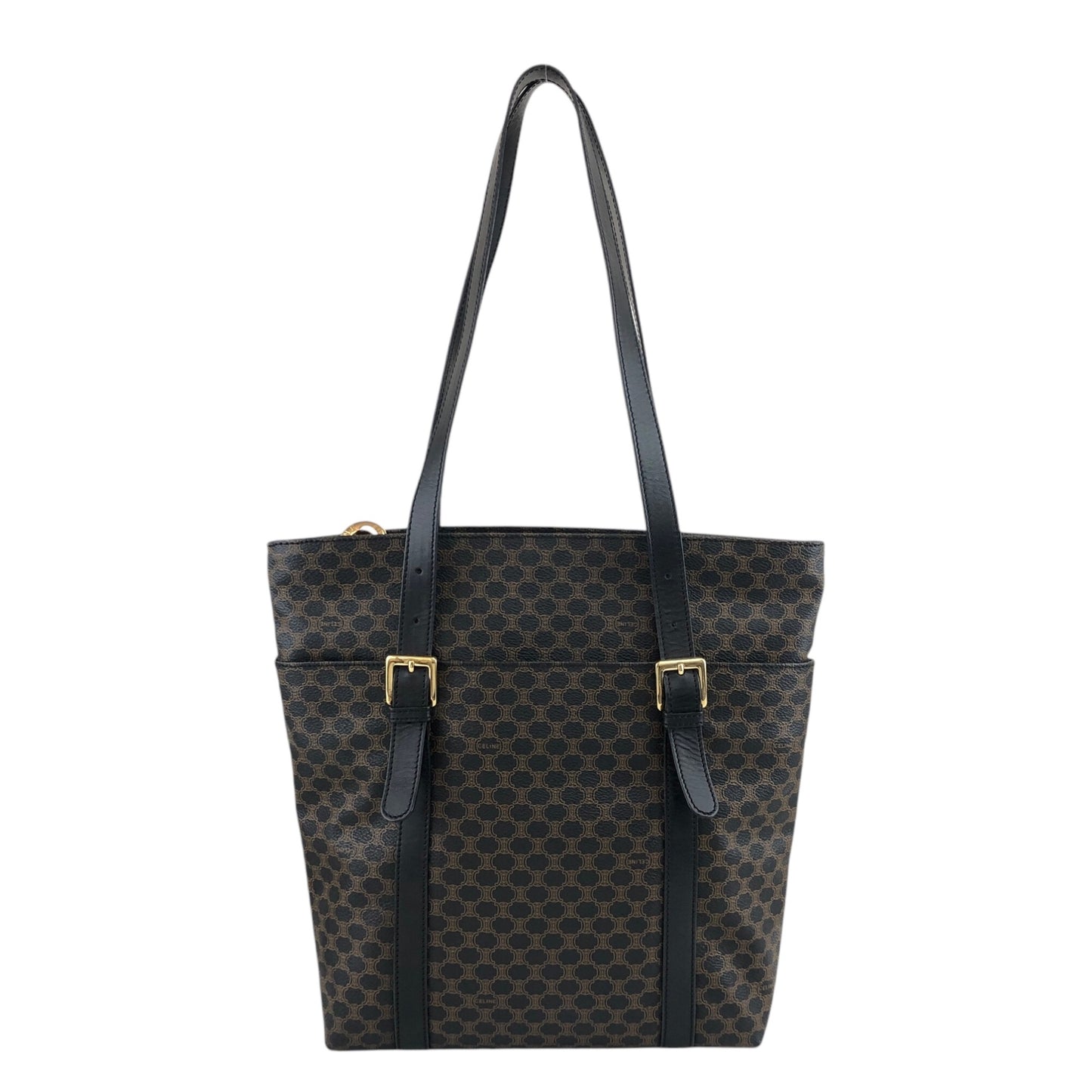 CELINE Macadam Shoulder bag Black Vintage xhkb75