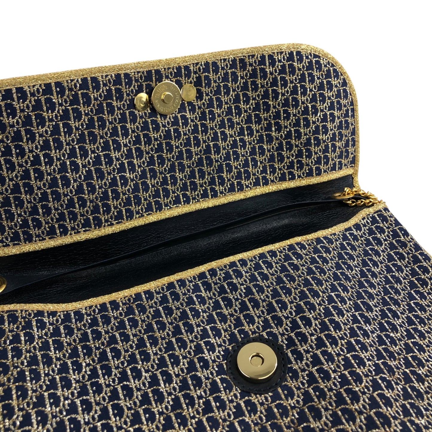 Christian Dior Trotter Chain Crossbody Navy Vintage gcy3i2