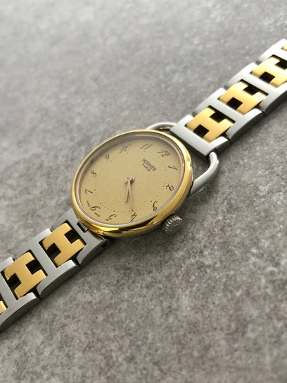 HERMES Watch Arceau Gold×Silver Vintage 5s8mvn