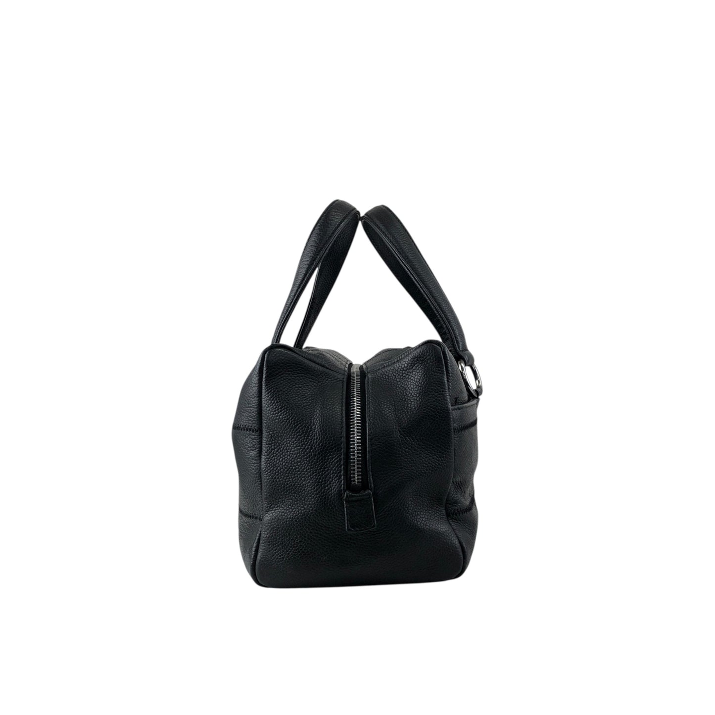 CHANEL Chocolate Bar Handbag Boston bag Black Vintage iez78z