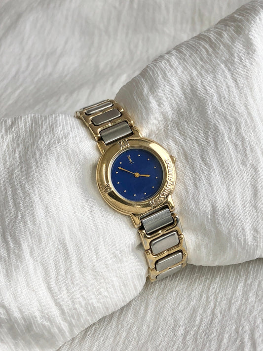 Yves Saint Laurent Quartz Watch Silver×Gold 2200-229789Y Vintage 8788ff