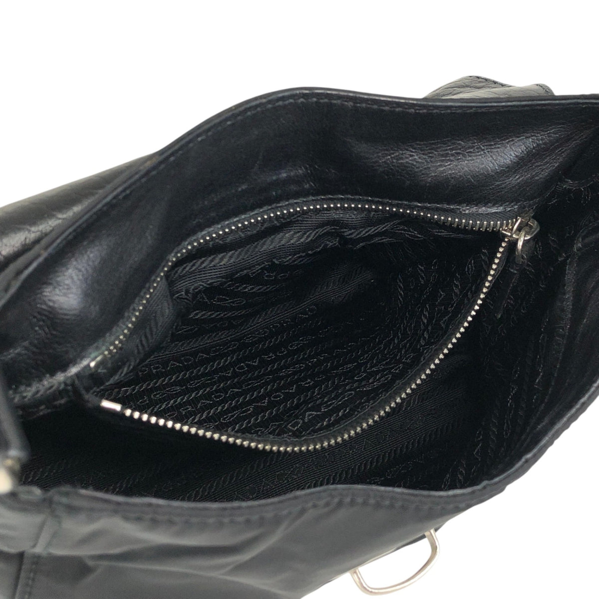 PRADA Push lock Shoulder bag Black Vintage vyves6