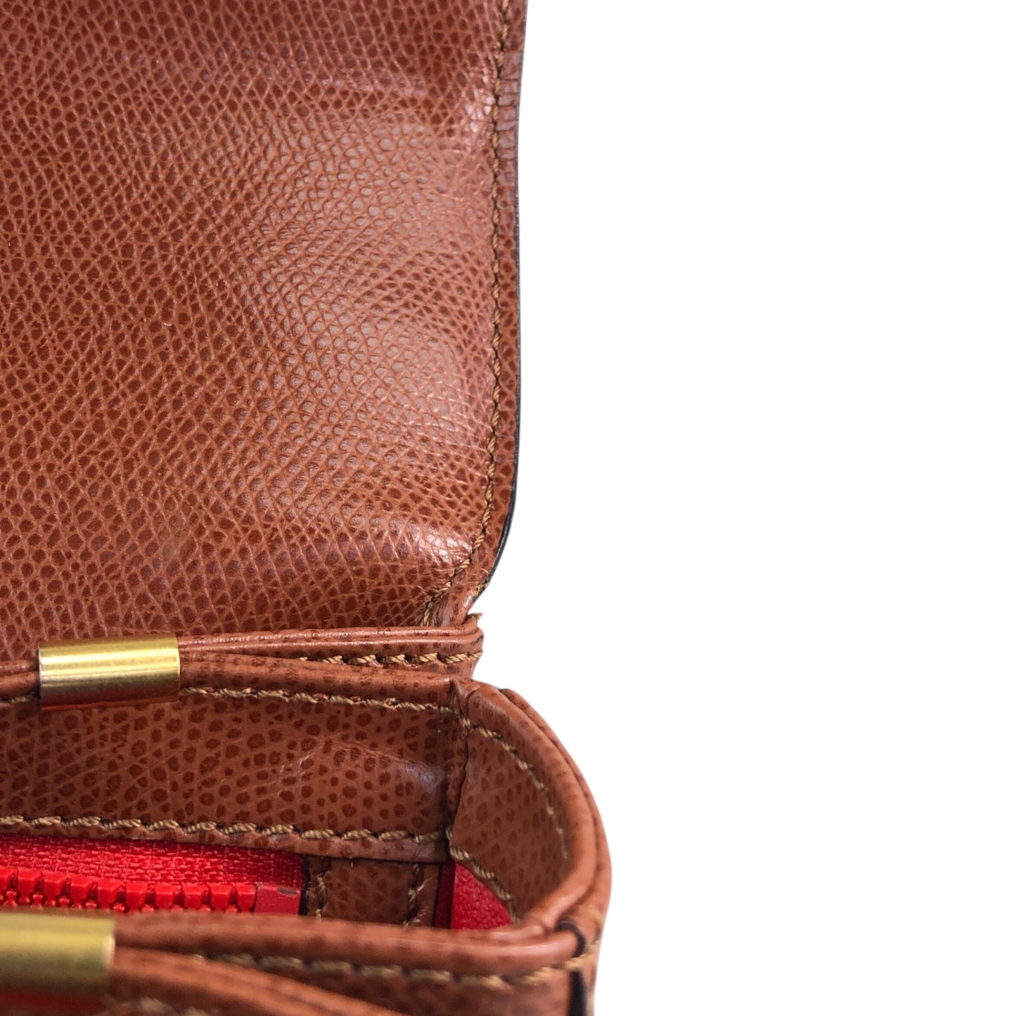 CELINE Turn Lock Shoulder bag Brown Vintage hdtdu2