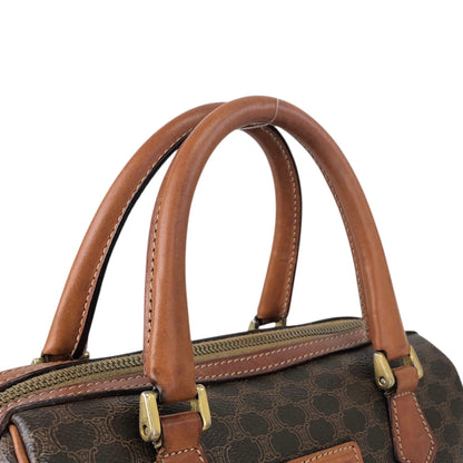 CELINE Macadam Blason Two-way Small Boston bag Shoulder bag Brown Vintage raubfw