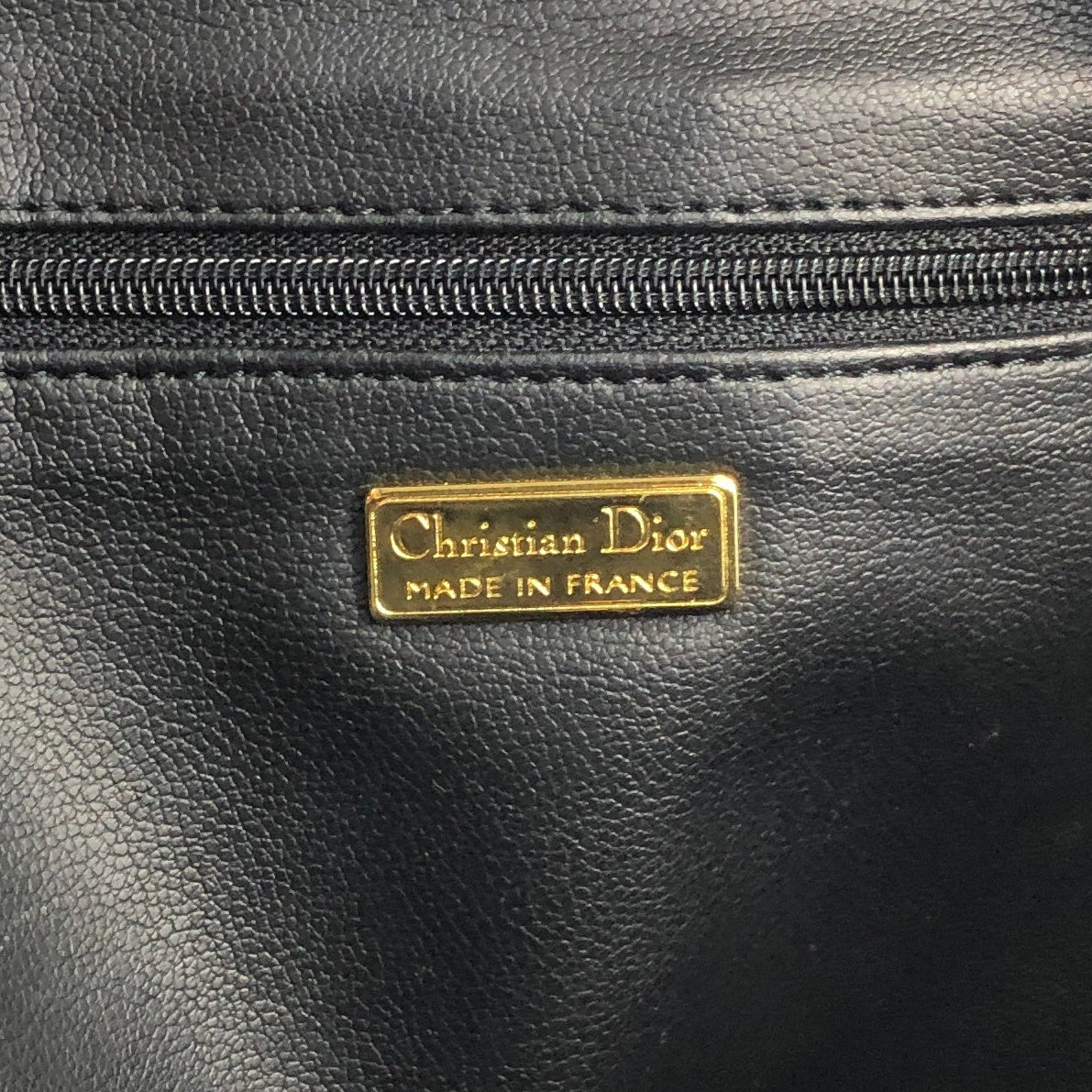 Christian Dior CD Logo Two-way Handbag Shoulder bag Black Vintage chckkb