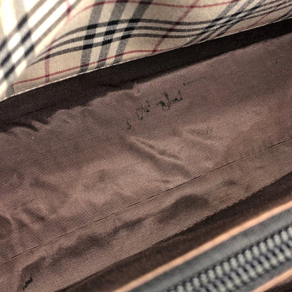 BURBERRY Logo Handbag Black Vintage jieesi