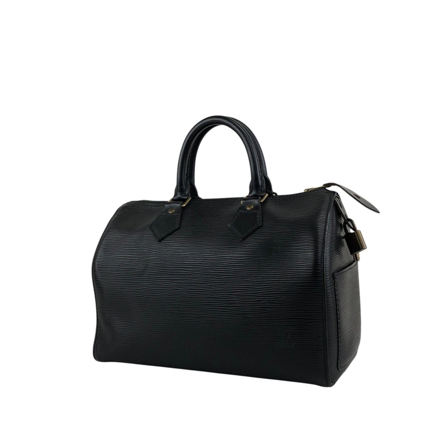 LOUIS VUITTON Epi Small Boston bag Handbag Black Vintage abz8nz