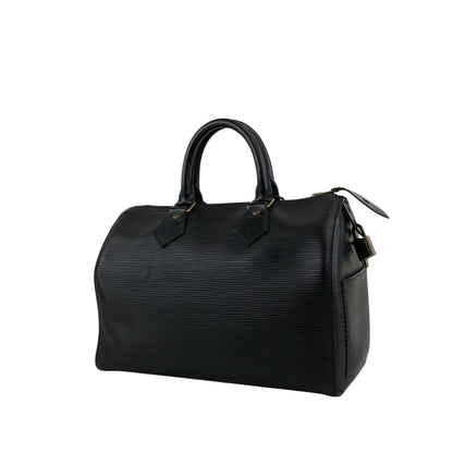 LOUIS VUITTON Epi Small Boston bag Handbag Black Vintage abz8nz