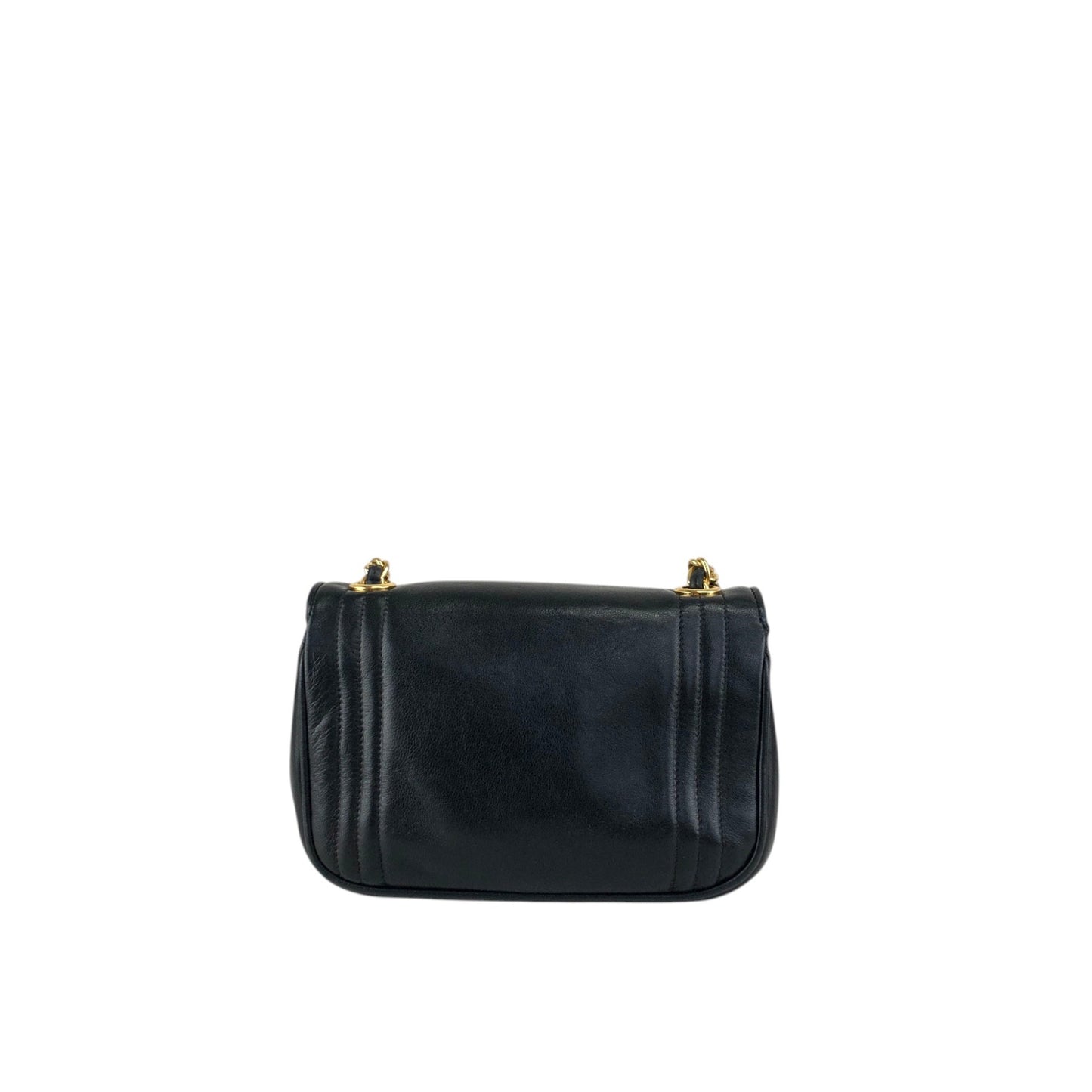 CHANEL Coco Mark Chain Shoulder bag Black Vintage p4crvh