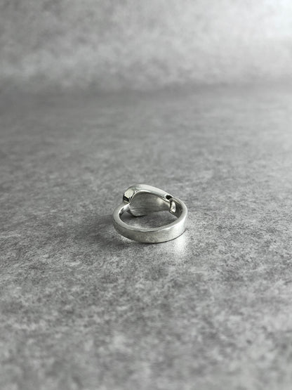 CELINE Triomphe SIRVER925 Ring Silver Vintage 8n5auu