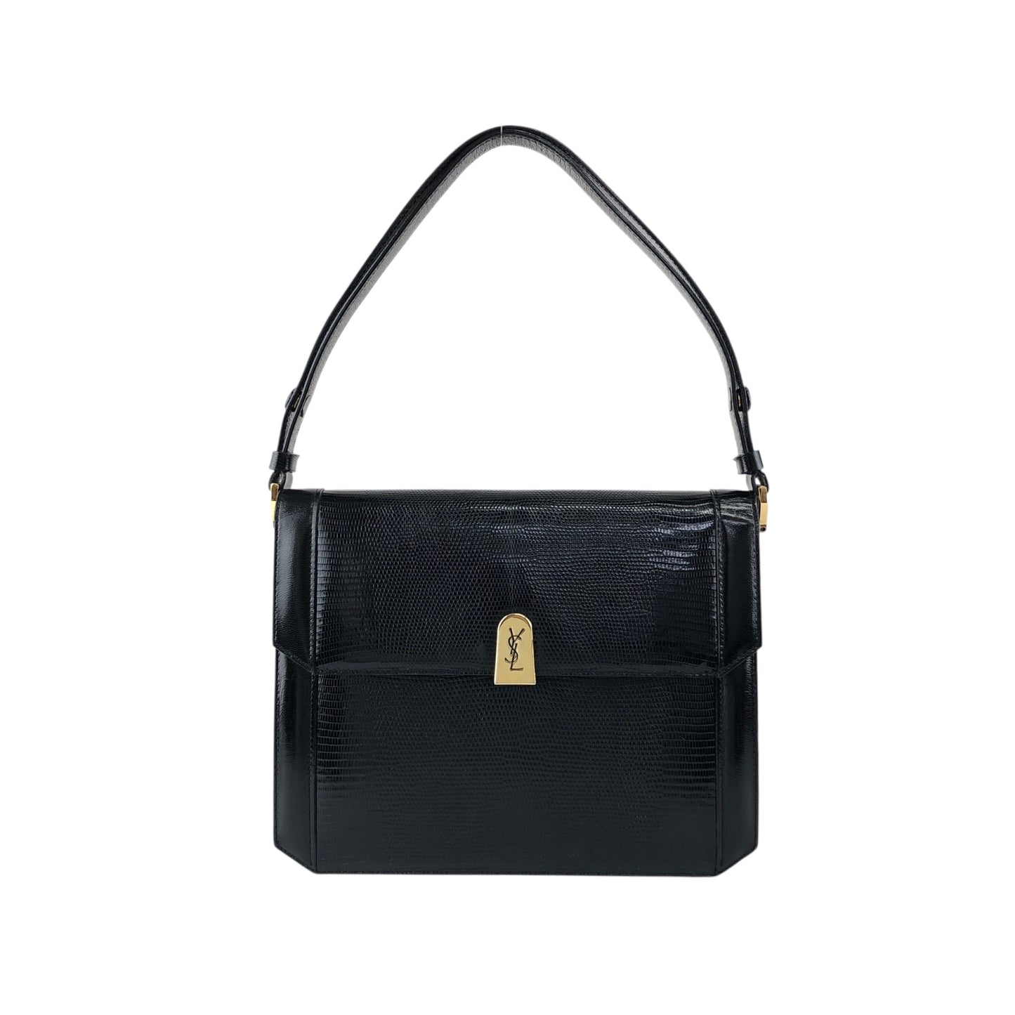 Yves Saint Laurent YSL Logo Shoulder bag Black Vintage d3ffr7