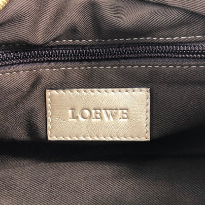 LOEWE Anagram Small Boston bag Handbag Beige Vintage mym6vr