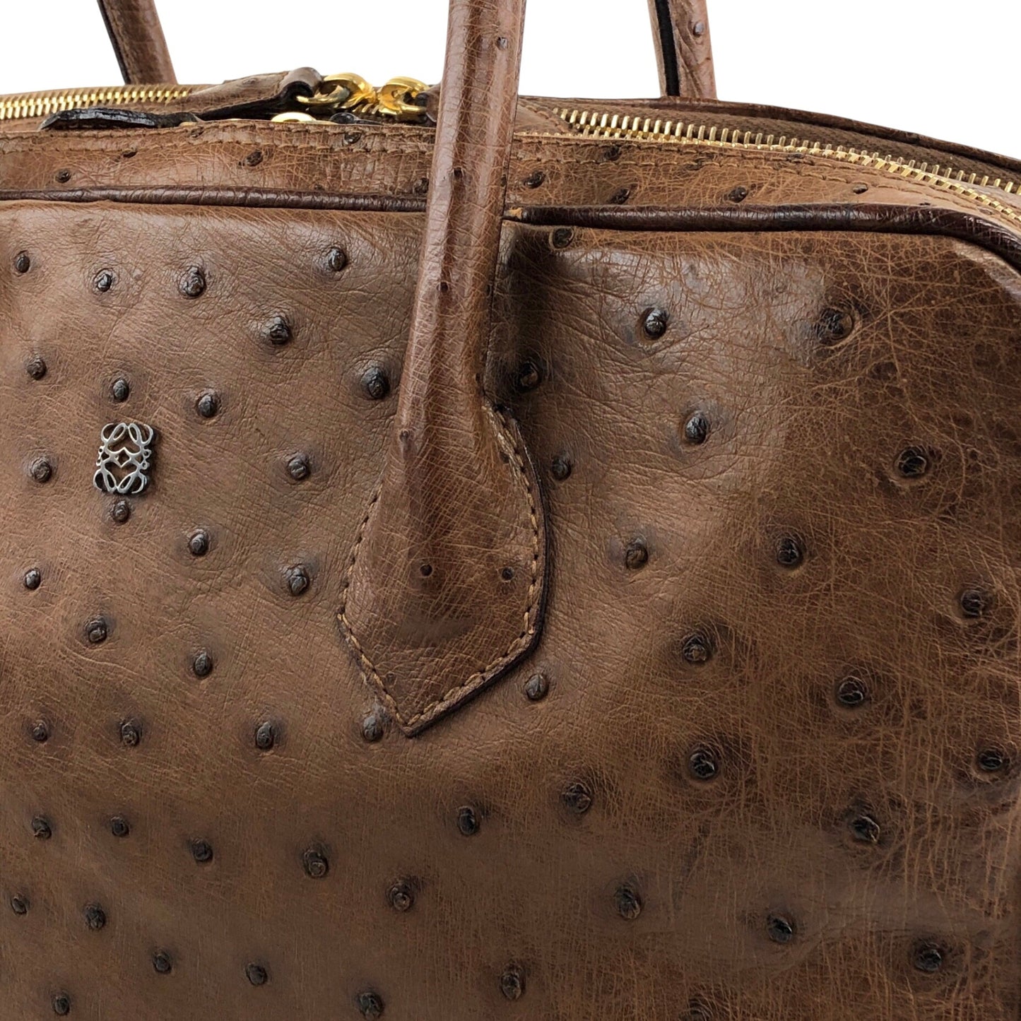 LOEWE Anagram Handbag Brown Vintage pztb8z