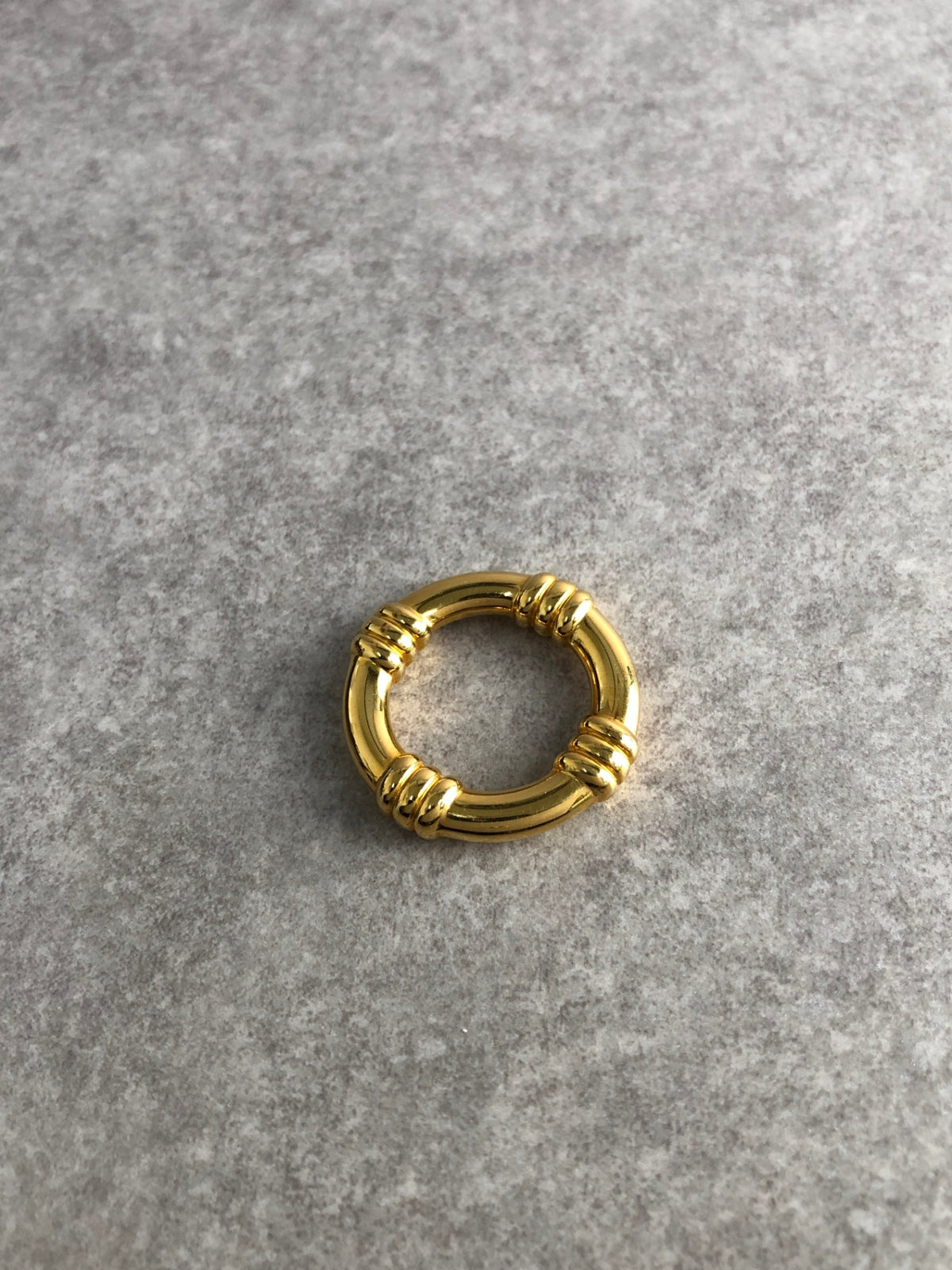 HERMES Scarf Ring Gold Vintage rdrk2a