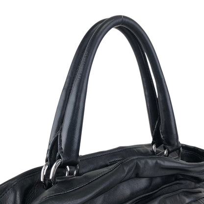 PRADA Logo Handbag Black Vintage bkzmzt
