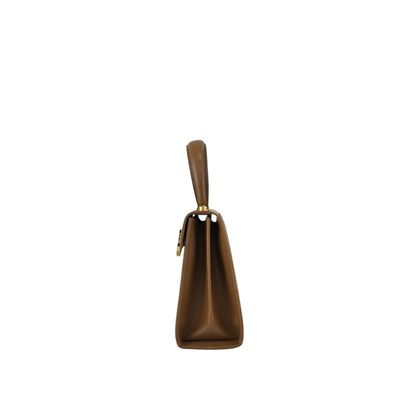 Salvatore Ferragamo Gancini Two-way Handbag Shoulder bag Brown Vintage 6t6kdf