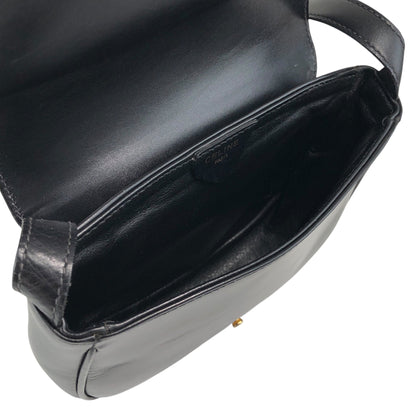 CELINE Blason Small Shoulder bag Black Vintage v56cia
