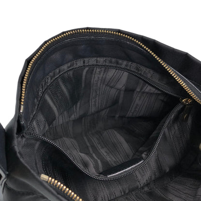 Salvatore Ferragamo Ribbon Shoulder bag Black Vintage n4v8km