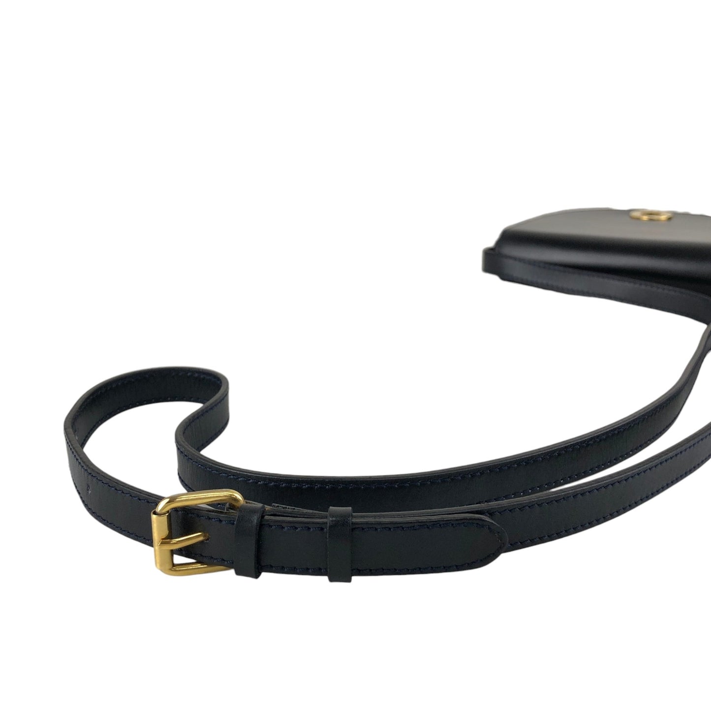 CELINE Circle Logo Small Shoulder bag Black Vintage va5bp4