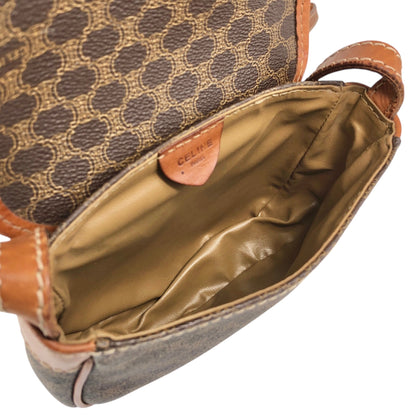CELINE Macadam Triomphe Shoulder bag Brown Vintage eckras