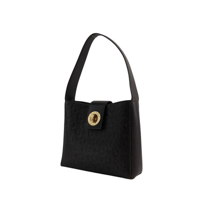 CELINE Turn Lock Small Handbag Brown Vintage 2h8bw4