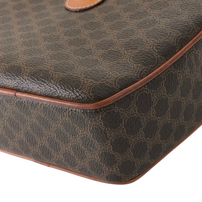 CELINE Macadam Gancini Round Shoulder bag Brown Vintage f76bfn
