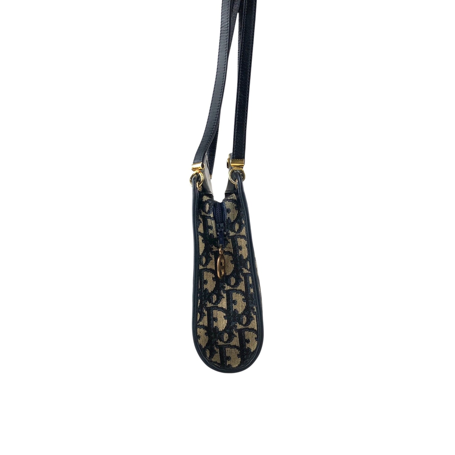 Christian Dior Trotter CD Logo Shoulder bag Navy Vintage 2vvpv4