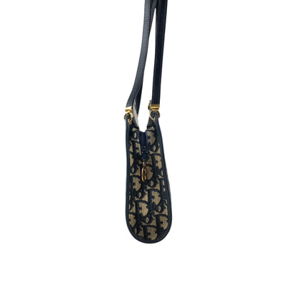 Christian Dior Trotter CD Logo Shoulder bag Navy Vintage 2vvpv4