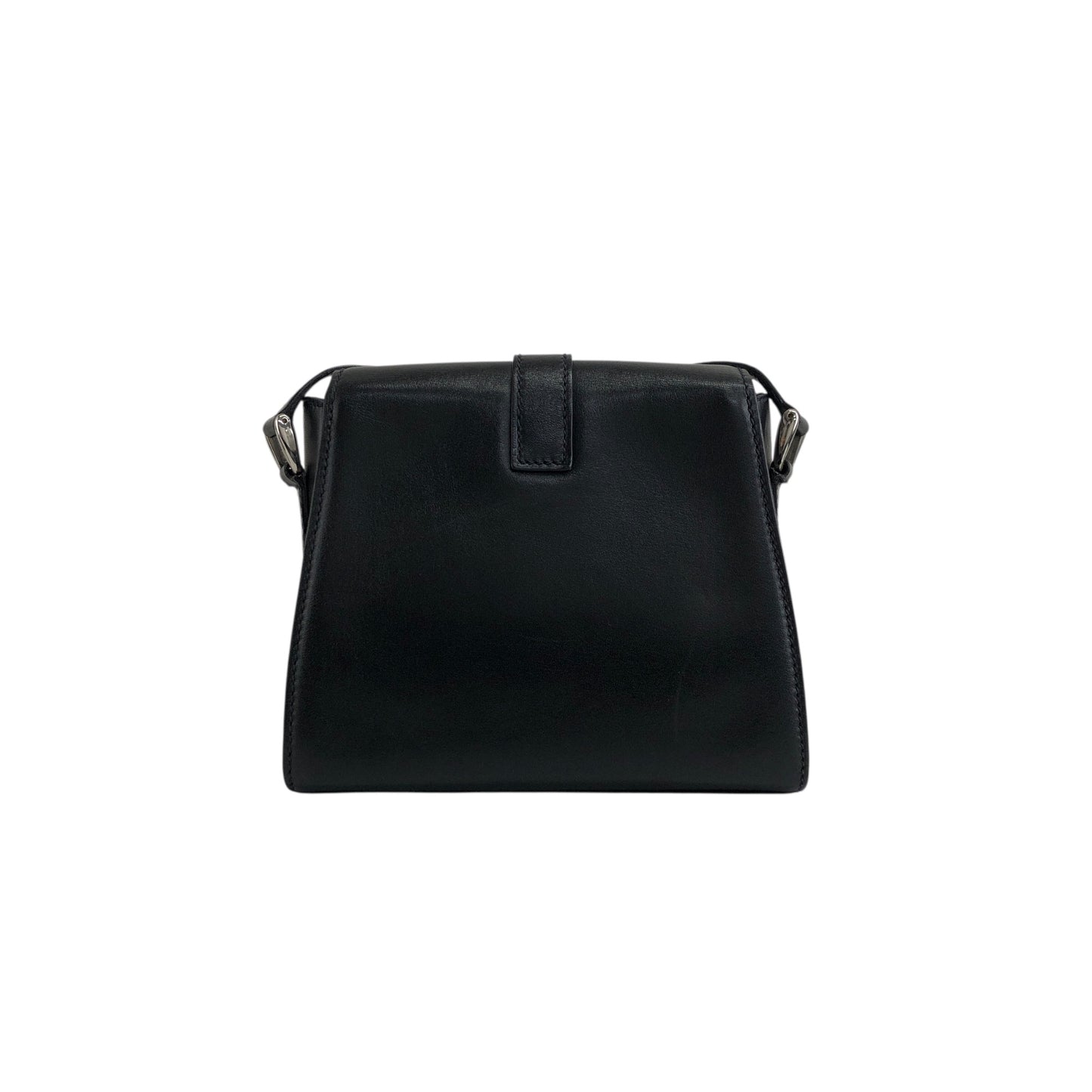 GUCCI Front Buckle Shoulder bag Black Vintage 6rzffs