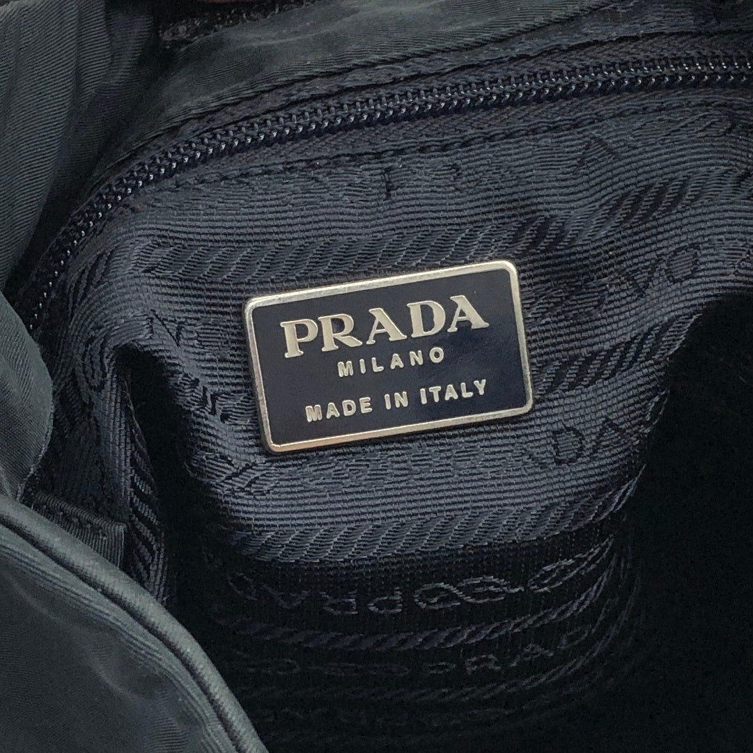 PRADA Triangle Logo Shoulder bag Navy Vintage hms873