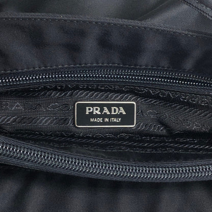 PRADA Triangle Logo Handbag Black Vintage kkmacr