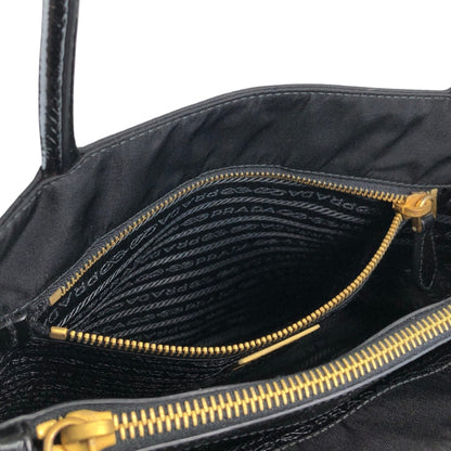 PRADA Tessuto Triangle Logo Totebag Black Vintage 3j825h