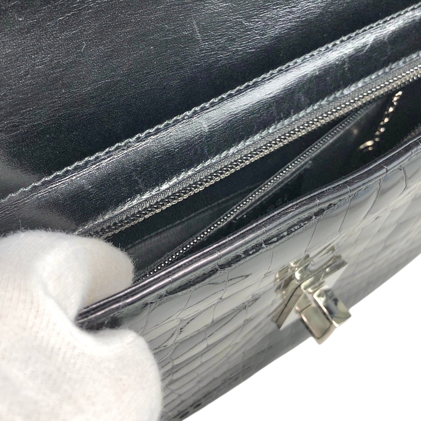 GUCCI Logo Shoulder bag Black Vintage is2idc