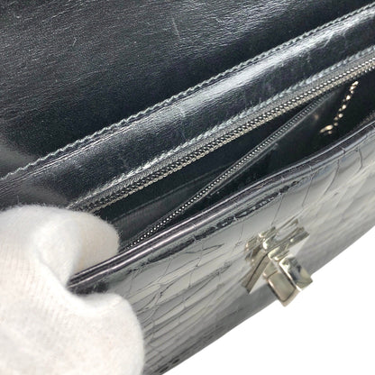 GUCCI Logo Shoulder bag Black Vintage is2idc