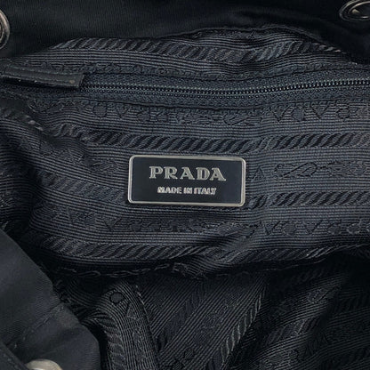 PRADA Tessuto Triangle Logo Backpack Black Vintage 2jwvfk