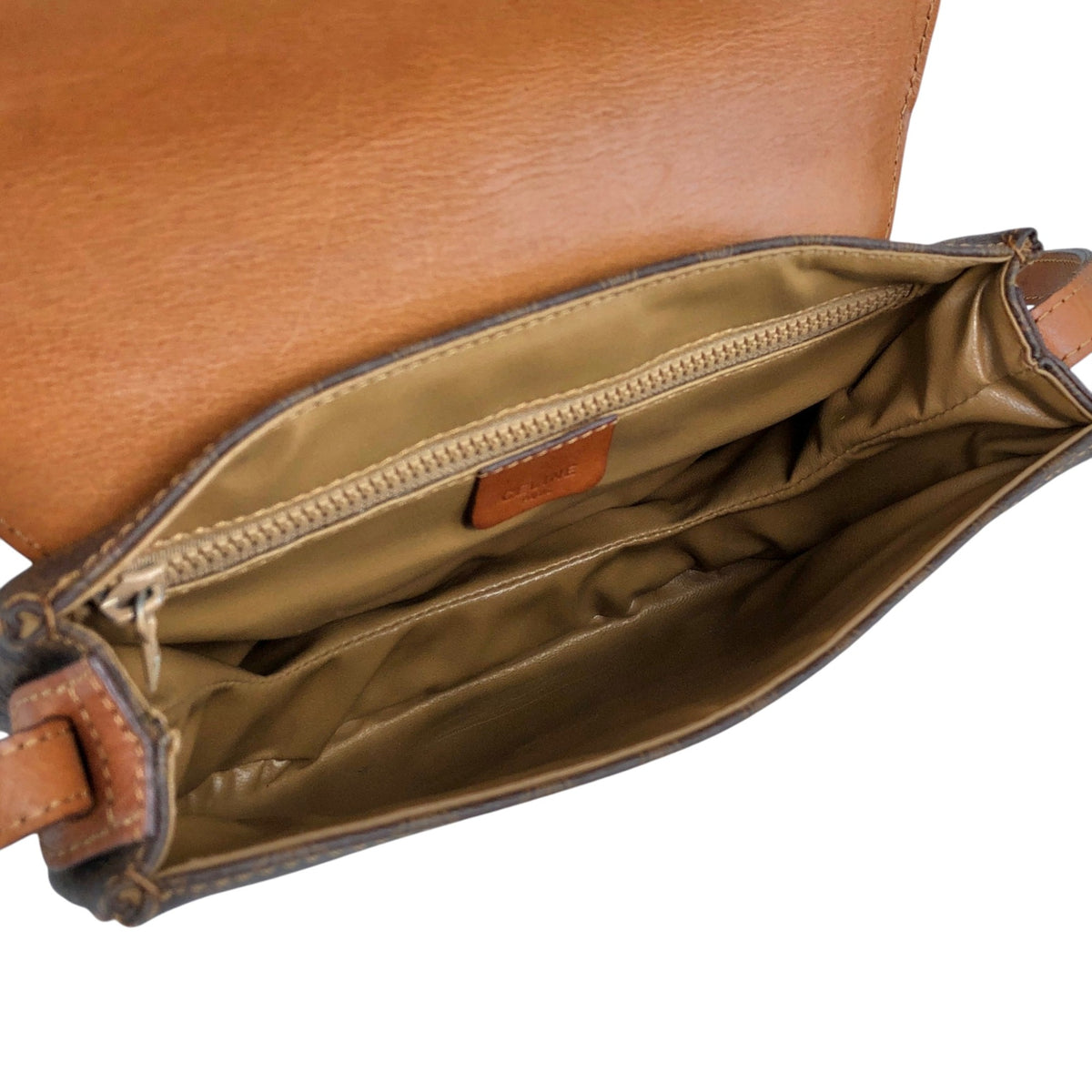 CELINE Macadam Blason Shoulder bag Brown Vintage u8j887