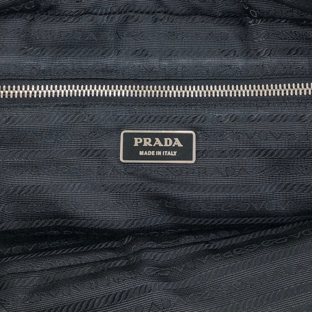 PRADA Logo Boston bag Totebag Black Vintage b57rj5
